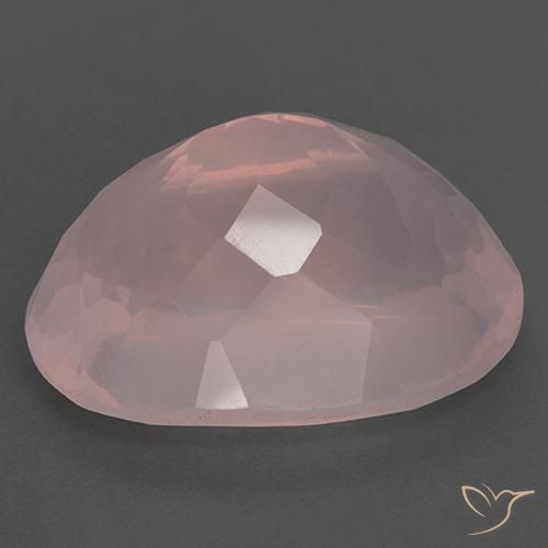 Quarzo rosa Rosa vivido naturale da 28.05 ct, Ovale, Trasparente