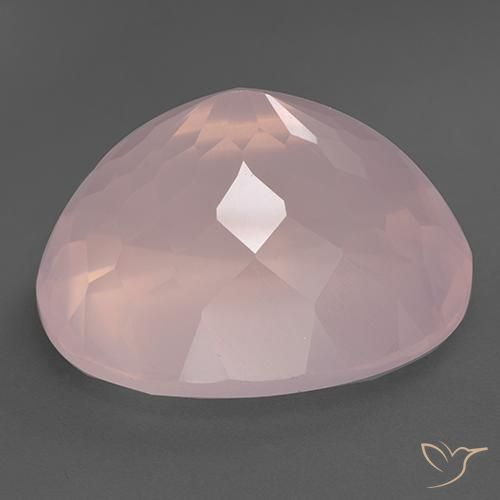 Quarzo rosa Rosa chiaro naturale da 46.16 ct, Ovale, Trasparente