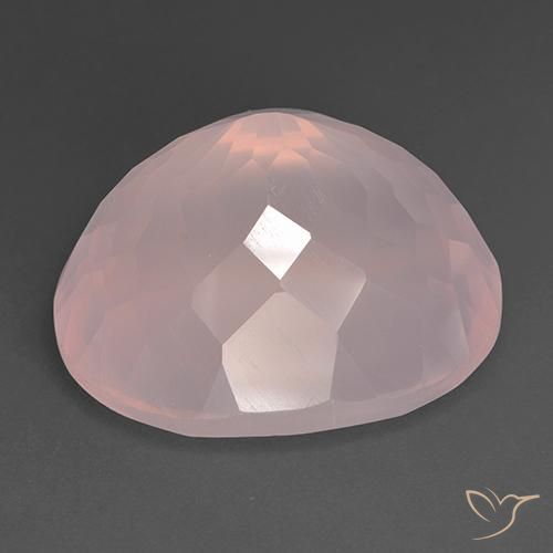 Quarzo rosa Rosa chiaro naturale da 35.66 ct, Ovale, Trasparente