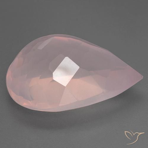 Quarzo rosa Rosa rosa naturale da 28.83 ct, Forma a pera, Trasparente