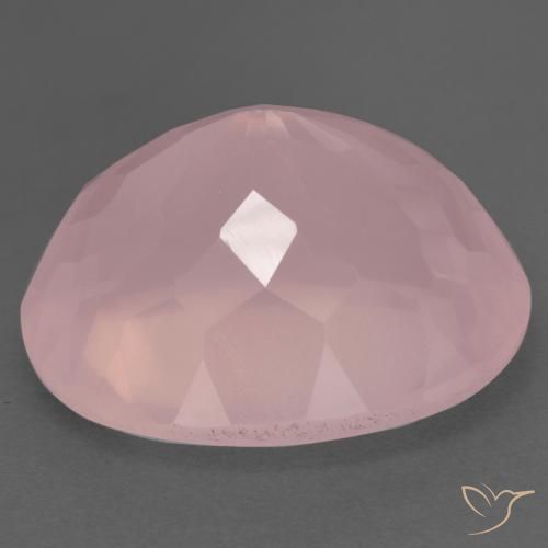 Quarzo rosa Rosa medio naturale da 22.53 ct, Ovale, Trasparente