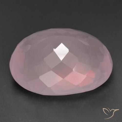 Quarzo rosa Rosa medio naturale da 41.36 ct, Ovale, Trasparente