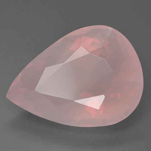 Quarzo rosa Rosa medio naturale da 46.16 ct, Forma a pera, Trasparente
