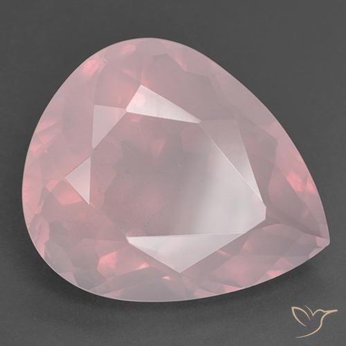 Quarzo rosa Rosa corallo naturale da 36.50 ct, Forma a pera, Trasparente