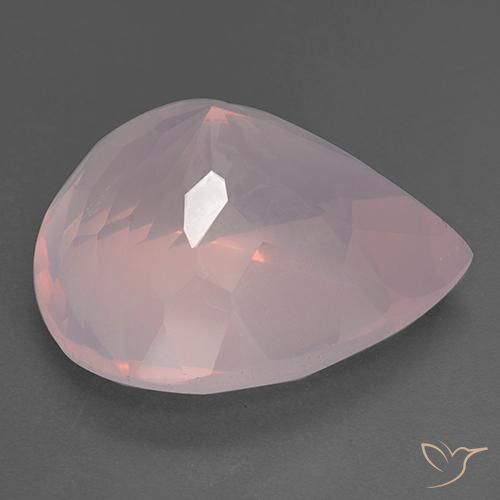 Quarzo rosa Rosa corallo naturale da 36.50 ct, Forma a pera, Trasparente