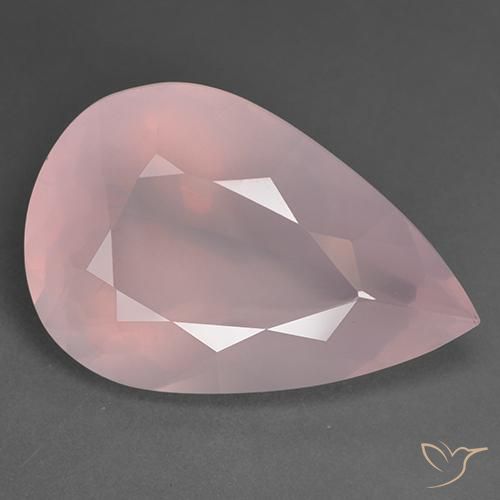 43.39ct Naturale Rosa rosa Quarzo rosa, Forma a pera, Trasparente