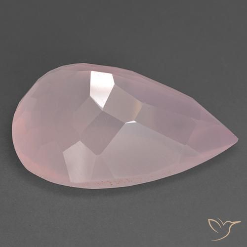 Quarzo rosa Rosa rosa naturale da 43.39 ct, Forma a pera, Trasparente