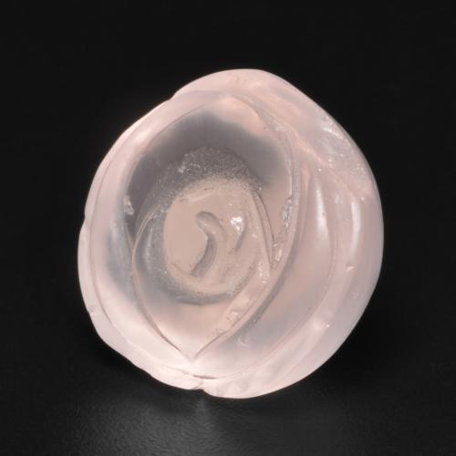 Quarzo rosa naturale rosa da 14,00 ct, taglio fiore, traslucido