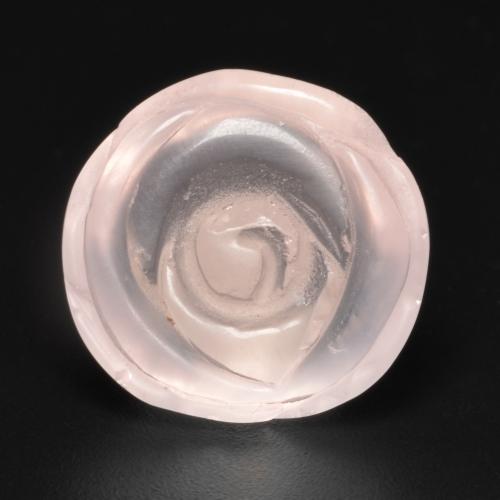 Quarzo rosa naturale rosa da 14,00 ct, taglio fiore, traslucido