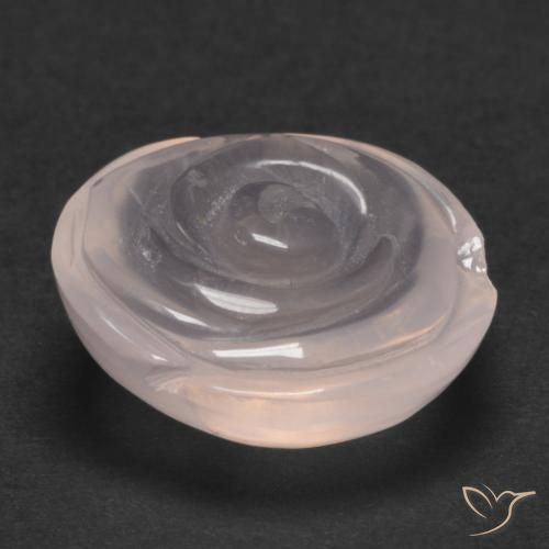 Quarzo rosa rosa fenicottero naturale da 17.48 ct, Taglio a fiore, Traslucido