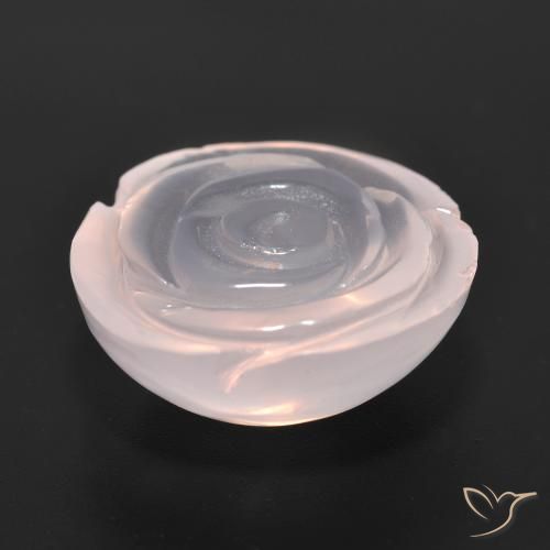 Quarzo rosa rosa fenicottero naturale da 15.96 ct, Taglio a fiore, Traslucido