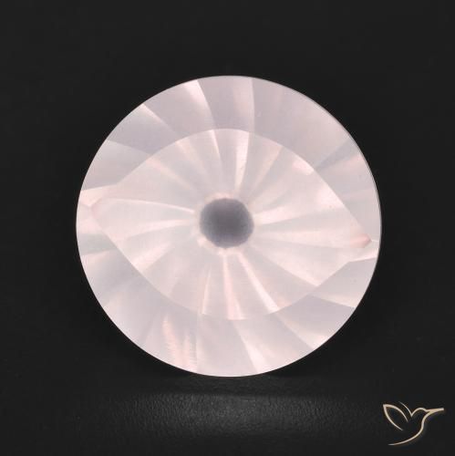 5.66ct Naturale Rosa pesca chiara Quarzo rosa, Rotondo, Trasparente