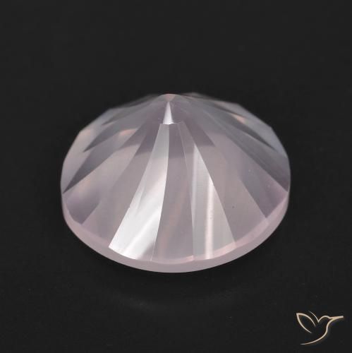 Quarzo rosa Rosa pesca chiara naturale da 5.66 ct, Rotondo, Trasparente