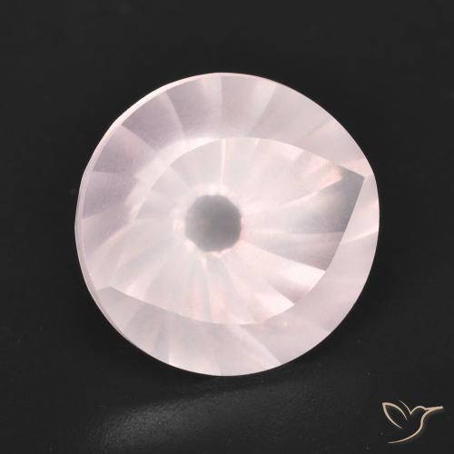 Quarzo rosa Rosa chiaro naturale da 6.06 ct, Rotondo, Trasparente