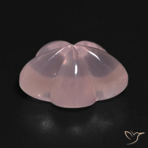 Quarzo rosa Rosa medio naturale da 9.56 ct, Taglio a fiore, Trasparente