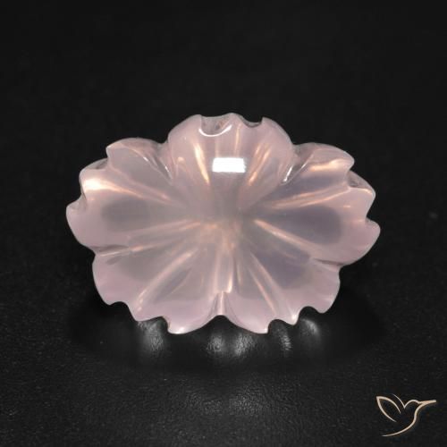 6.60ct Naturale Rosa Corallo Chiaro Quarzo rosa, Taglio a fiore, Trasparente