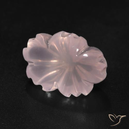 Quarzo rosa Rosa Corallo Chiaro naturale da 6.60 ct, Taglio a fiore, Trasparente