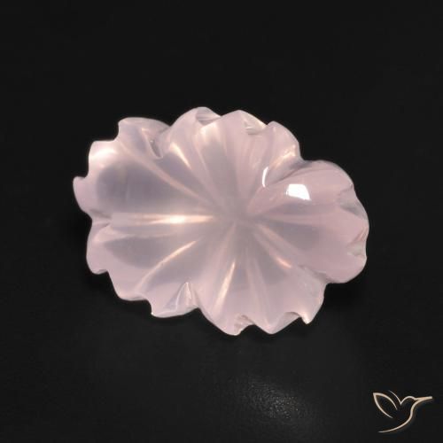 6.60ct Naturale Rosa chiaro Quarzo rosa, Taglio a fiore, Trasparente