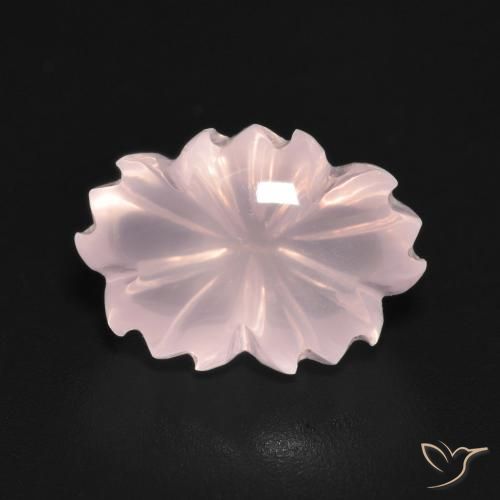 Quarzo rosa Rosa chiaro naturale da 6.60 ct, Taglio a fiore, Trasparente