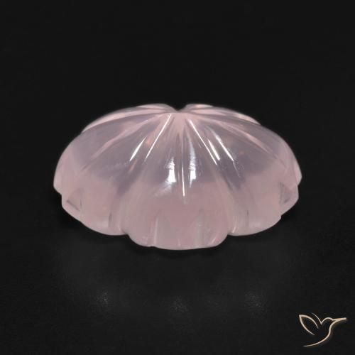 Quarzo rosa Rosa chiaro naturale da 6.60 ct, Taglio a fiore, Trasparente