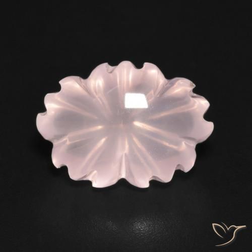 6.71ct Naturale Rosa chiaro Quarzo rosa, Taglio a fiore, Trasparente
