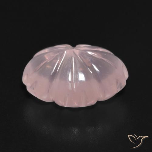 Quarzo rosa Rosa chiaro naturale da 6.71 ct, Taglio a fiore, Trasparente