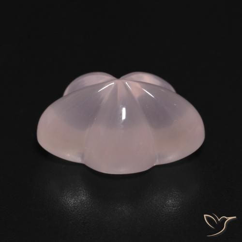 Quarzo rosa Rosa rosa naturale da 6.35 ct, Taglio a fiore, Trasparente