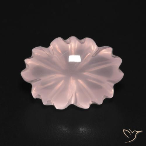 6.32ct Naturale Rosa chiaro Quarzo rosa, Taglio a fiore, Trasparente