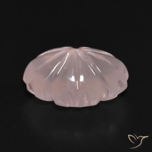Quarzo rosa Rosa chiaro naturale da 6.32 ct, Taglio a fiore, Trasparente