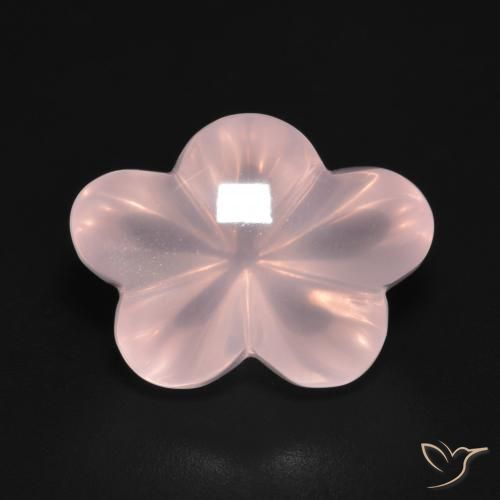 9.48ct Naturale Rosa medio-chiaro Quarzo rosa, Taglio a fiore, Trasparente