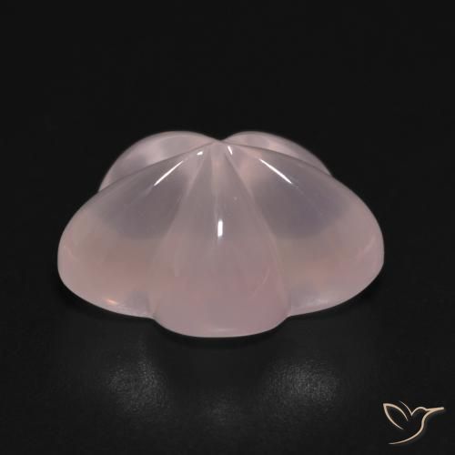 Quarzo rosa Rosa medio-chiaro naturale da 9.48 ct, Taglio a fiore, Trasparente