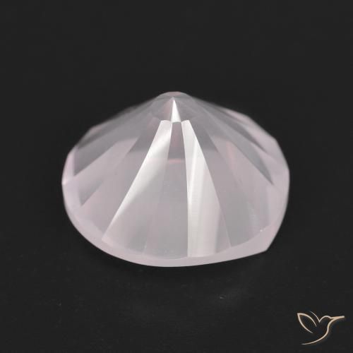 Quarzo rosa Rosa Molto Chiaro naturale da 5.64 ct, Rotondo, Trasparente