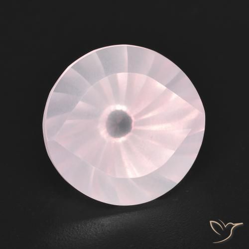 Quarzo rosa Rosa molto chiaro naturale da 5.50 ct, Rotondo, Trasparente