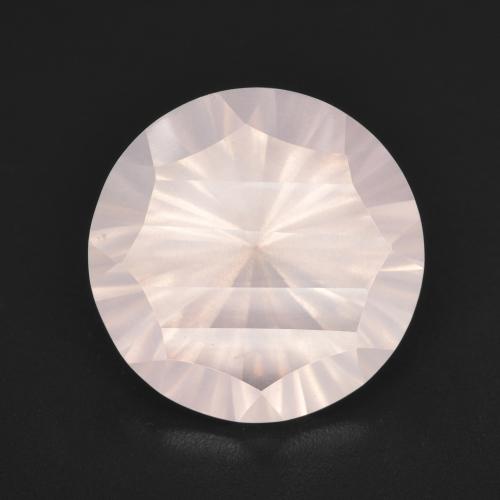 Quarzo rosa Rosa chiaro naturale da 5.14 ct, Taglio rotondo, Trasparente