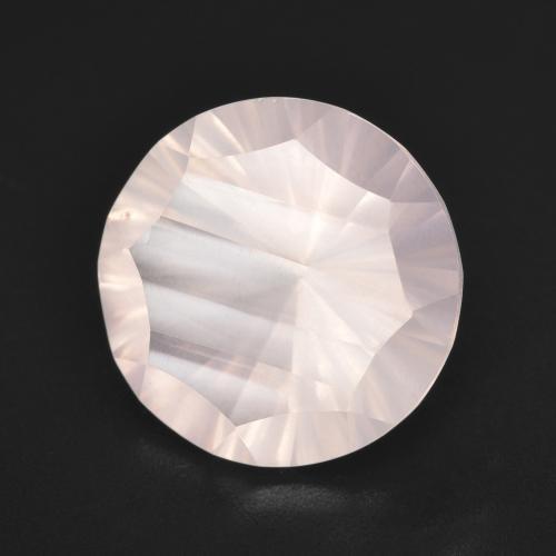 Quarzo rosa Rosa chiaro naturale da 5.14 ct, Taglio rotondo, Trasparente