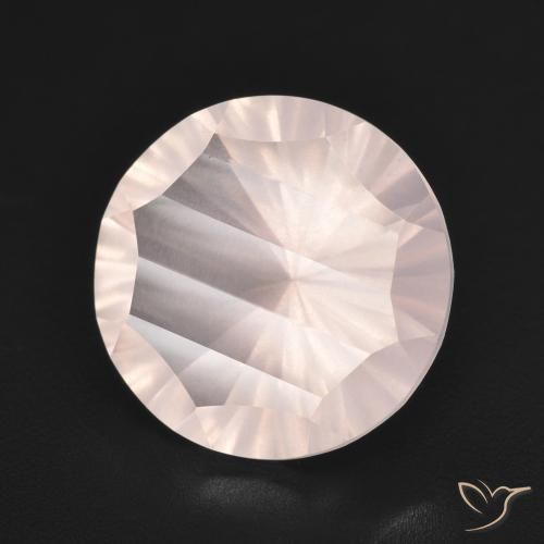 Quarzo rosa Rosa chiaro naturale da 5.23 ct, Rotondo, Trasparente
