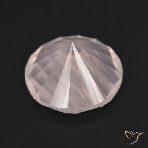 Quarzo rosa Rosa chiaro naturale da 5.23 ct, Rotondo, Trasparente