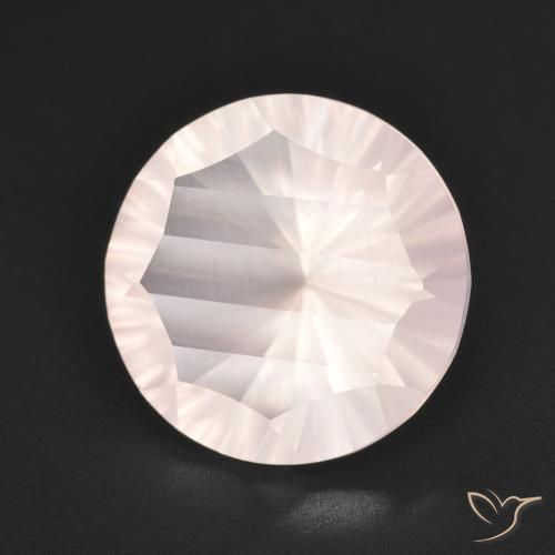 Quarzo rosa Rosa Molto Chiaro naturale da 5.06 ct, Rotondo, Trasparente