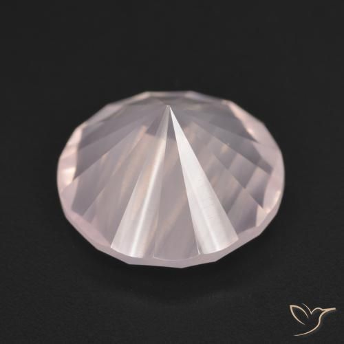 Quarzo rosa Rosa Molto Chiaro naturale da 5.06 ct, Rotondo, Trasparente