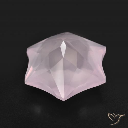 Quarzo rosa Rosa chiaro naturale da 9.17 ct, Taglio a fantasia, Trasparente
