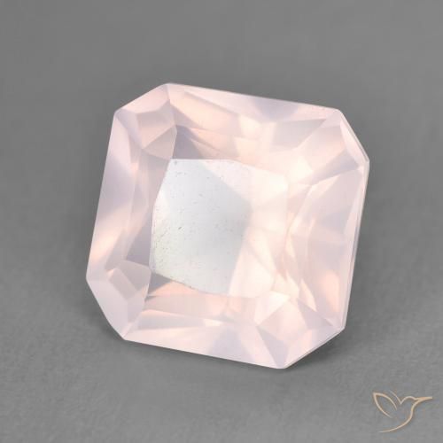 Quarzo rosa Rosa rosa naturale da 4.15 ct, Ottagonale / Taglio smeraldo, Trasparente