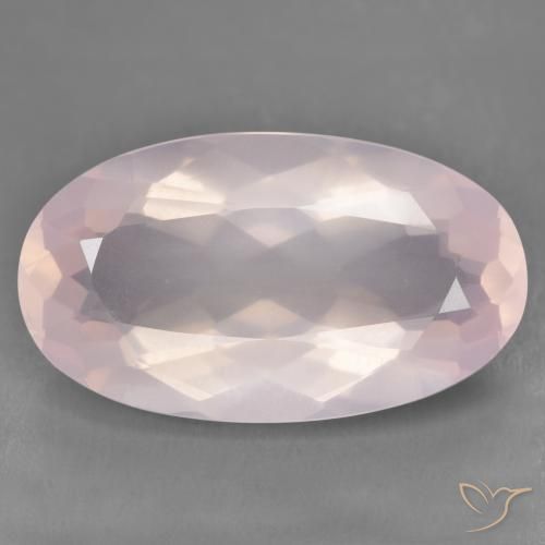 29.20ct Naturale Rosa chiaro Quarzo rosa, Ovale, Trasparente