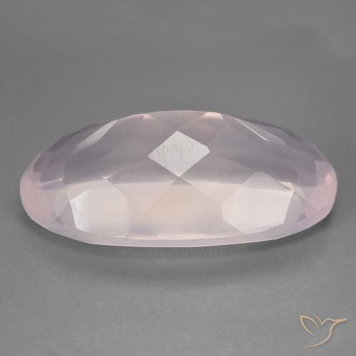 Quarzo rosa Rosa chiaro naturale da 29.20 ct, Ovale, Trasparente