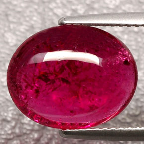Tormalina rubellite naturale rosso da 5,88 ct, trasparente, trasparente/traslucido