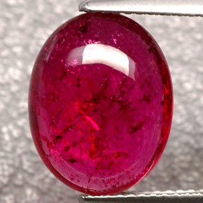 Tormalina rubellite naturale rosso da 5,88 ct, trasparente, trasparente/traslucido