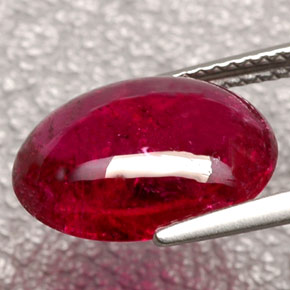 Tormalina rubellite naturale rosso da 5,88 ct, trasparente, trasparente/traslucido