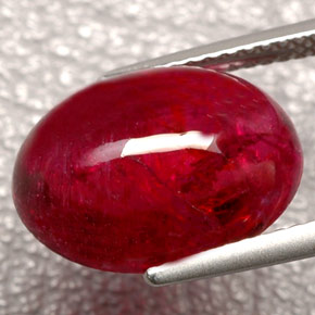 Tormalina rubellite naturale rosso da 8,16 ct, trasparente, trasparente/traslucido