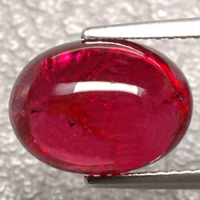Tormalina rubellite naturale rosso da 5,64 ct, trasparente, trasparente/traslucido