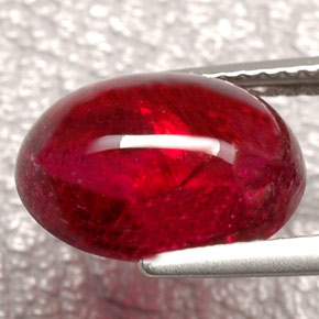 Tormalina rubellite naturale rosso da 5,64 ct, trasparente, trasparente/traslucido
