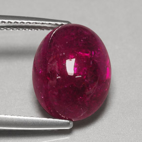 Tormalina rubellite naturale rosso da 7,57 ct, trasparente, trasparente/traslucido